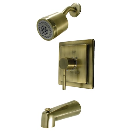Kingston Brass Single-Handle Tub and Shower Faucet, Antique Brass KB4653DL